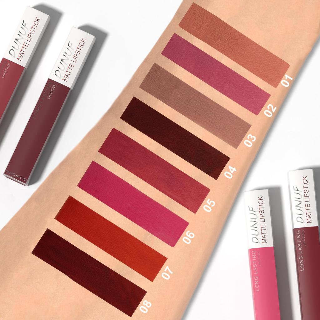 DUNUF Beauty 8-Color Matte Lip Glaze Stick