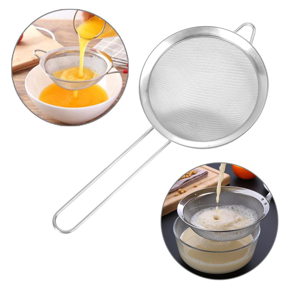 Diameter 7/8/10/12/14/16/18/20/22cm Kitchen Stainless Steel Flour Tea Strainer Mesh Colander Sieve Filter Sifter DIY Tools