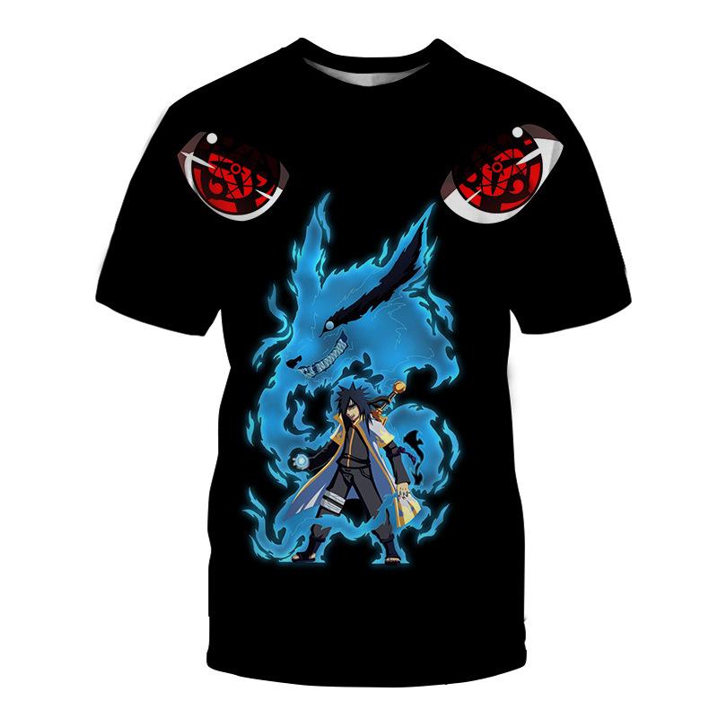 Anime Ninja Series 3D Digital Printed T-shirt Short Sleeve Printed Trendy Large Men's Wear