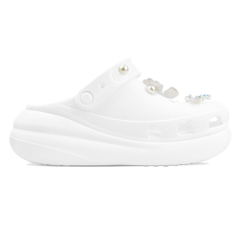Crocs Crush Clog EVA Dream Butterfly Puff Shoes Casual and Comfortable Hole Shoes Unisex White