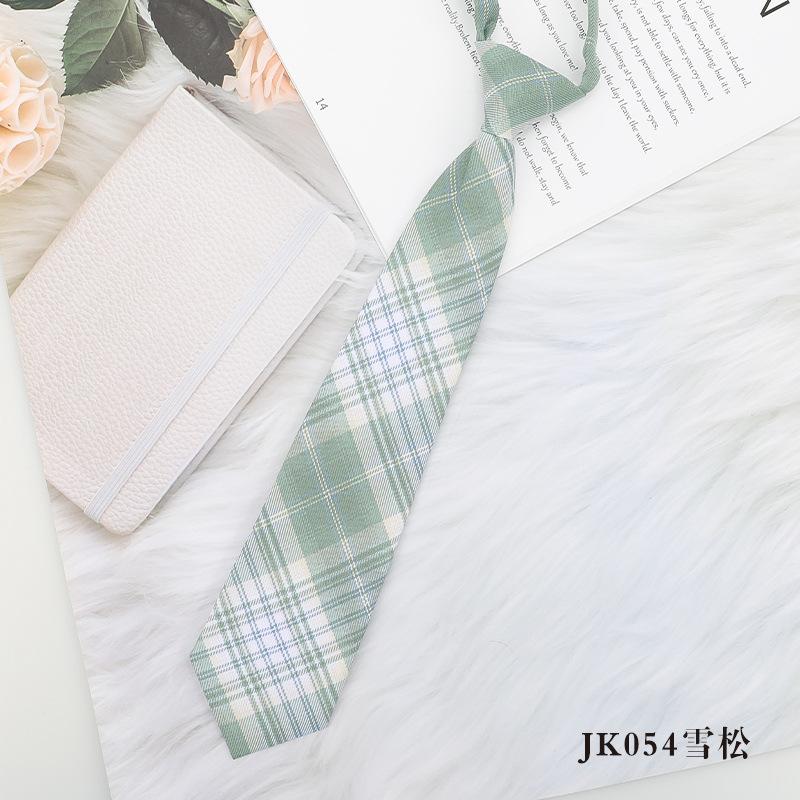 Креативный галстук без узлов, студенческий принт, цветная клетка, галстук Jk