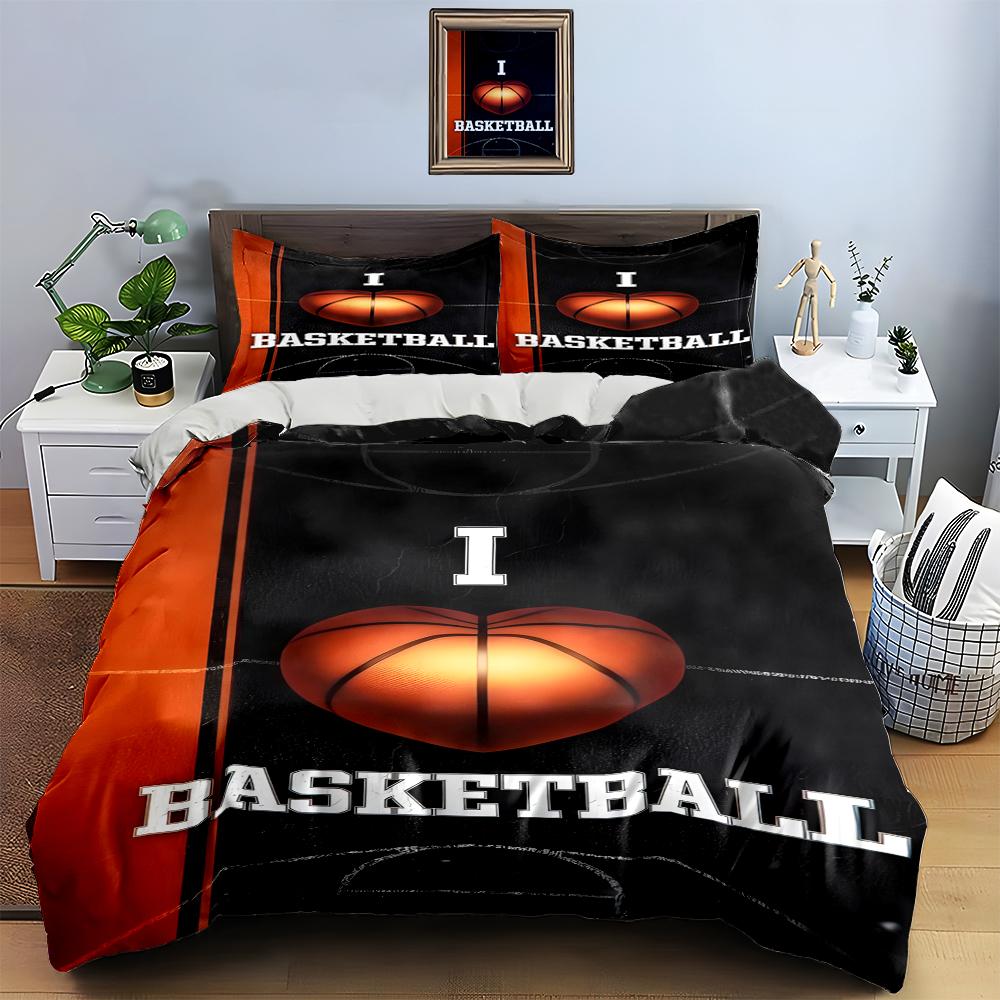 Basketball court design Bedding Duvet cover sets Duvet covers Pillowcases gifts (1 * Duvet Cover 2 * Pillowcases, without duvet insert)