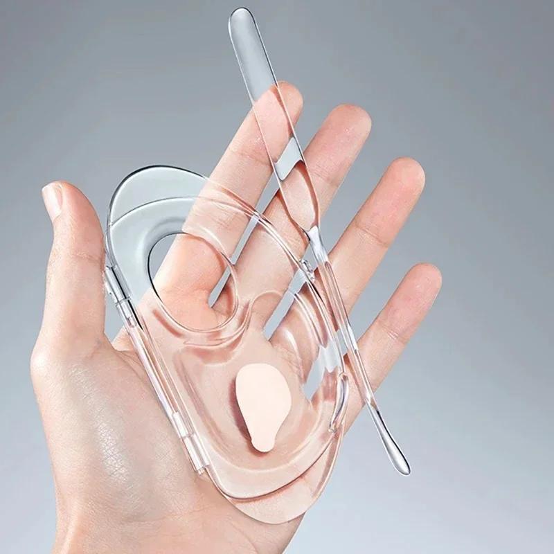 Foldable Makeup Mixing Palette Acrylic Foundation Palette with Spatula Lipstick Eye Shadow Mixer Cosmetic Beauty Makeup Tools