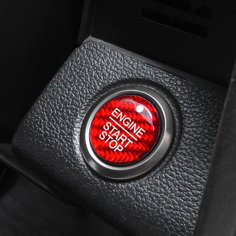 Для Ford F150 SVT Raptor 2015-2020 Накладка-наклейка на кнопку Start/Stop двигателя центральной консоли из углеродного волокна Аксессуары для интерьера автомобиля