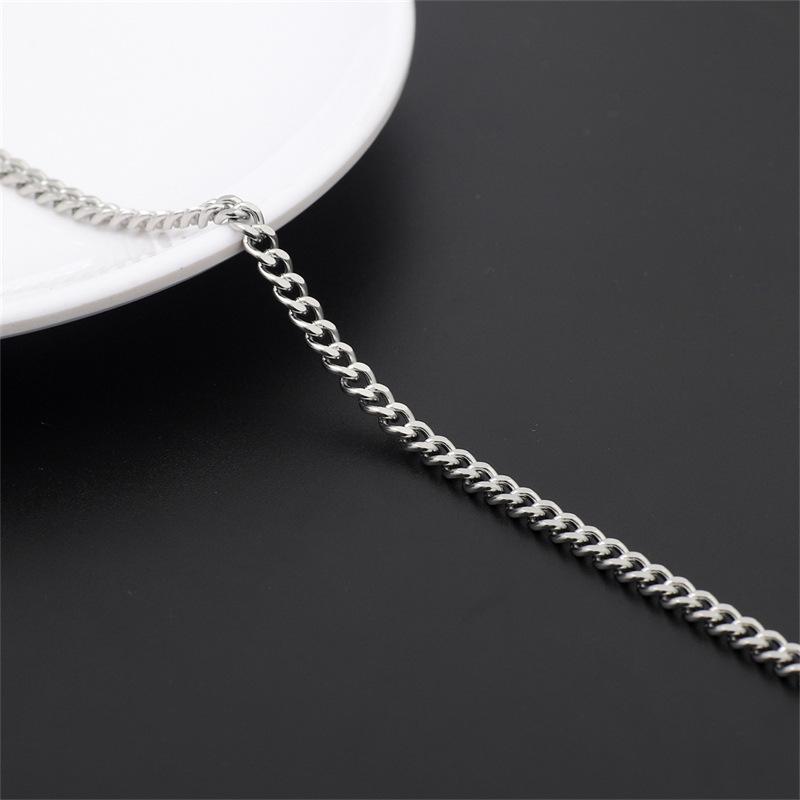 Тонкая цепочка из нержавеющей стали 304 и титановой стали для украшений, брелока, рекламной доски или сумки