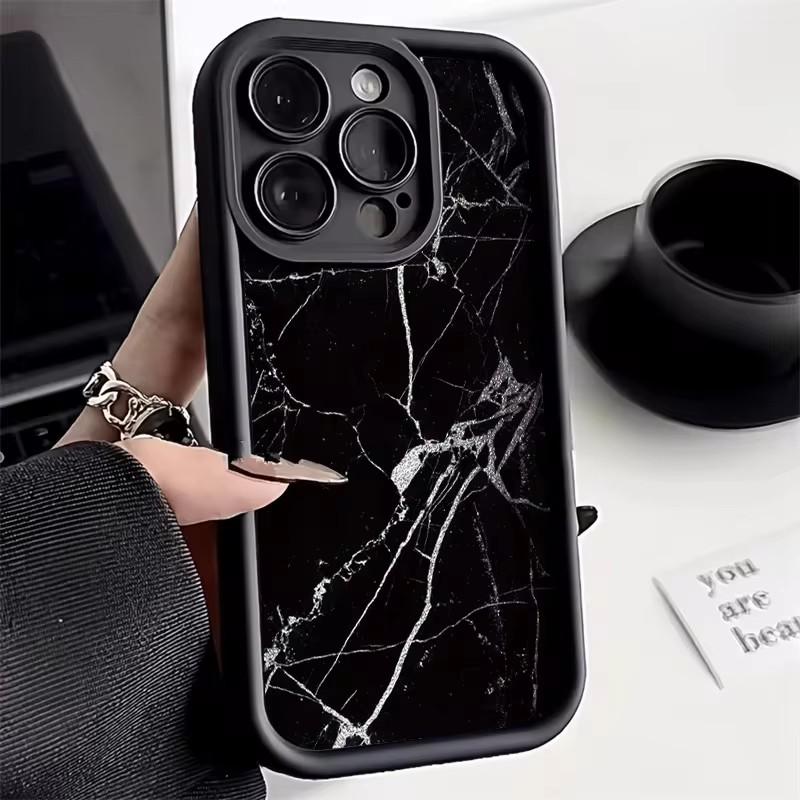 Чехол для телефона для iPhone 17 16 15 14 Pro Max Plus 13 12 11 Pro XR X XS 7 8 Plus SE2 17Air Масляная живопись Золотой Мрамор Ударопрочный Чехол