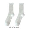 Sweet Solid Color Mesh Mid Tube Socks Lace Ballet Style Lolita Socks Hollow Out Ultra-thin Ultra-thin Socks JK