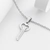 New Titanium Steel Necklace Couple Love Pendant I Love You Love Detachable Love Heart