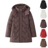 Женское пальто с капюшоном Зимнее хлопковое пальто для дам Утепленная теплая куртка