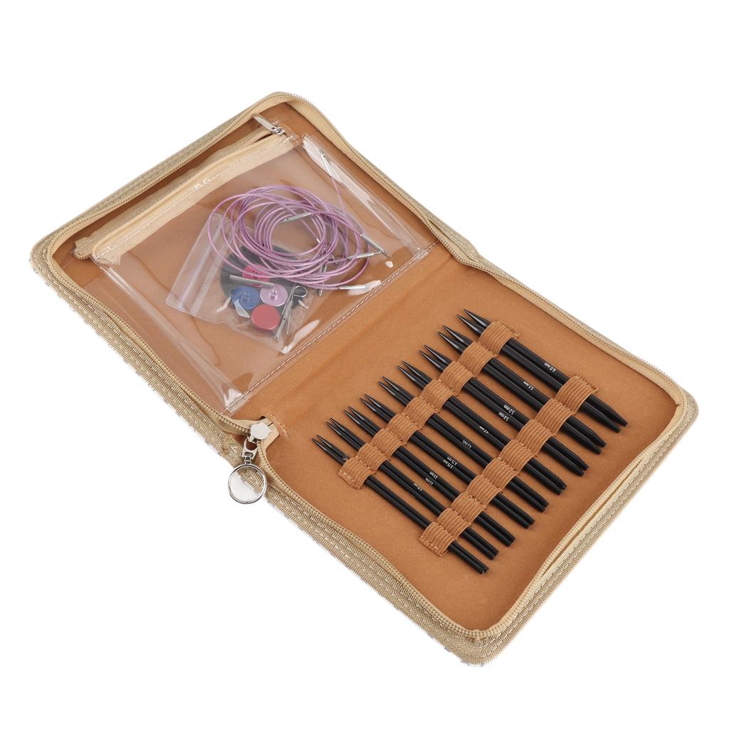 Circular Knitting Needle Set 3 To 6mm Interchangeable Ergonomic Circular Needle Set with Storage