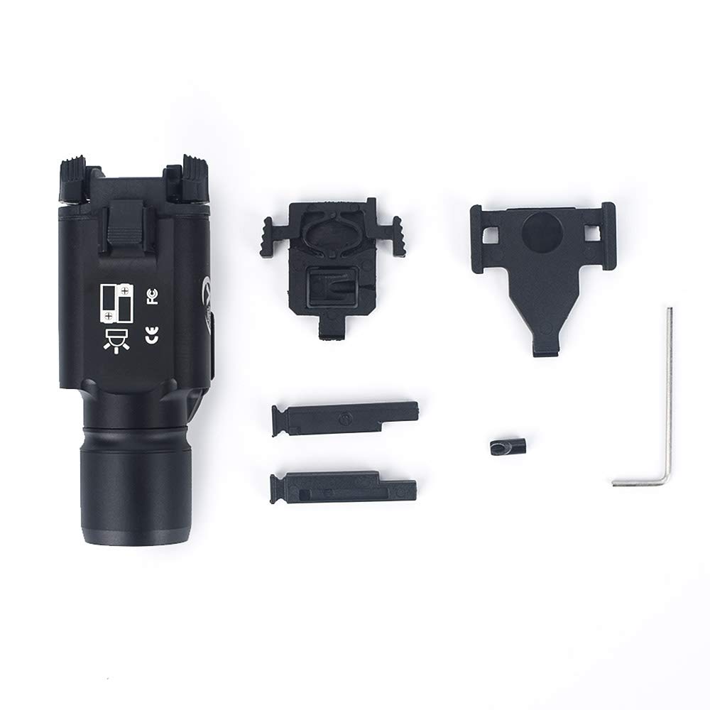 WADSN Surefire X300 Weapon Light Tactical Light Surefire Flashlight 400 Lumens Airsoft Handgun Light (Black)