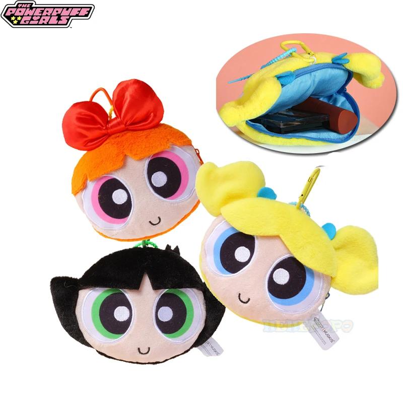 Оригинальные плюшевые кошельки 10 см и 13 см Powerpuff Girls Маленькая подвесная сумка Милые мультяшные девочки Сумка для мелочи Хранение наушников