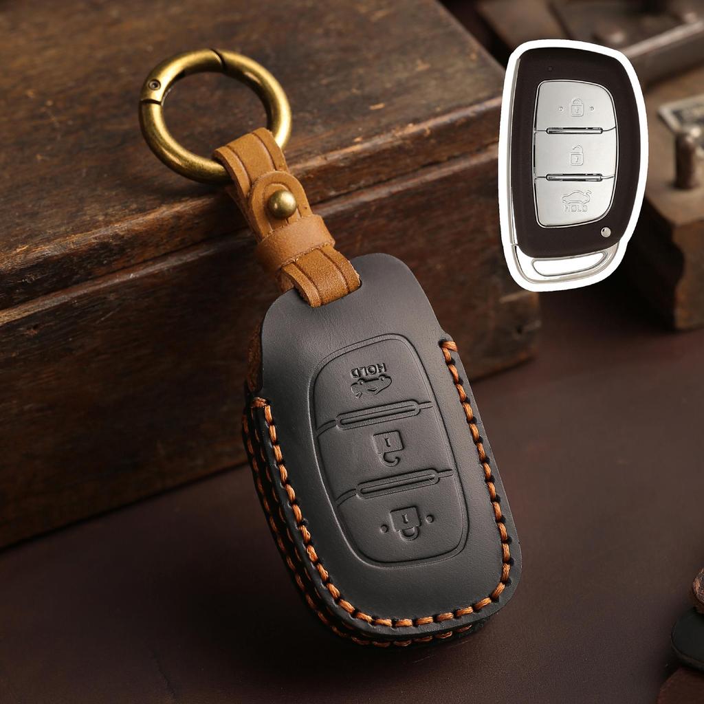 Чехол для ключа из натуральной кожи для моделей Hyundai в Пекине: Элантра, ix35, Ландонг, Минту, ix25, Юэдонг, Рена.