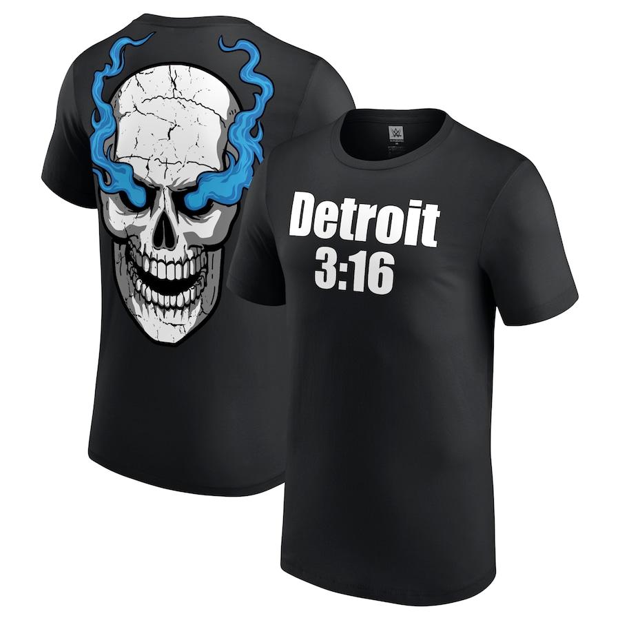 Лето Новые Мужские футболки Новые поступления Мужские Черные Stone Cold Steve Austin Slam 100% Хлопок Топы Оверсайз Футболка