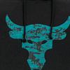 Under Armour Футболка с коротким рукавом Project Rock American Vintage Letter Print с капюшоном, мужская, черная 1383227-001