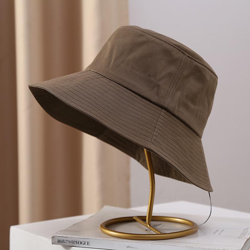 Весенне-летняя женская рыбацкая шляпа, модная однотонная хлопковая панама, уличная повседневная солнцезащитная шляпа с солнцезащитным козырьком