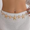 Vintage Metal Bikini Belly Belt Starfish Petal Flower Womans Belt Punk Waist Chain Summer Beach
