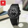 OLEVS 5681    Classic Waterproof Student  Young Calendar Watch Rubber Strap Sports Luxury  Quartz Watch for Man