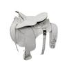 White Treeless Synthetic Extra Panel Horse Tack Saddle All Sizes Available For Horse.