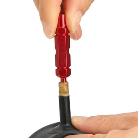 Bicycle Valve Core Remover Tool Aluminum Alloy Bike Valve Core Tightening Wrench for Presta for Schrader Valve Stem Core Remover Repair Tool