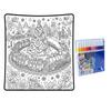 Santa Claus Coloring Flannel Blanket 2026 All Season Office Nap Soft