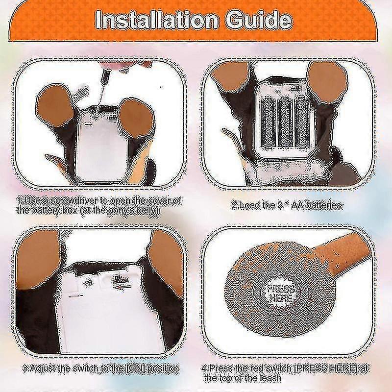 Electronic Interactive Horse Walk Along Horse With Remote Control Leash Dancing Singing Walking Musical Ponypet Toys For Kids-u