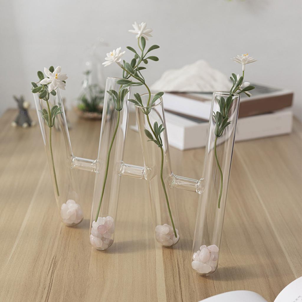 Современные стеклянные пробирки с полосками 3/4, вазы для цветов, растительный террариум для цветочной экспозиции, декор для гостиной или столовой
