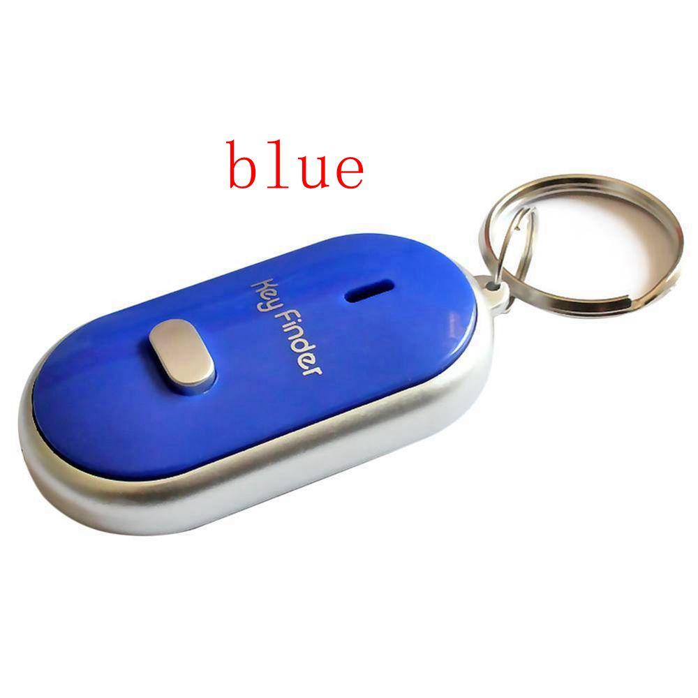 Smart Locator Whistle Anti-Lost Keychain Tracker LED Key Finder Sound Control