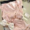 Пижама женская летняя из ледяного шелка с жаккардовым узором, простая, свободная, повседневная, удобная, женский костюм для дома, премиальное качество