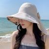 Новый универсальный модный козырек женский летний дорожный бант поля пустой верх дышащая шаль панама