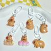 Брелок из смолы Capybara, забавная подвеска для сумки Capybara, милый забавный брелок для ключей с изображением животных, милые аксессуары для ключей
