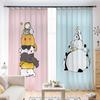 Детская спальня для девочек, высокие шторы с затемнением, розовые, в стиле принцессы, с рисунком из мультфильмов, милые, забавные, с рисунком животных, шторы, жалюзи, окна, новые, милые