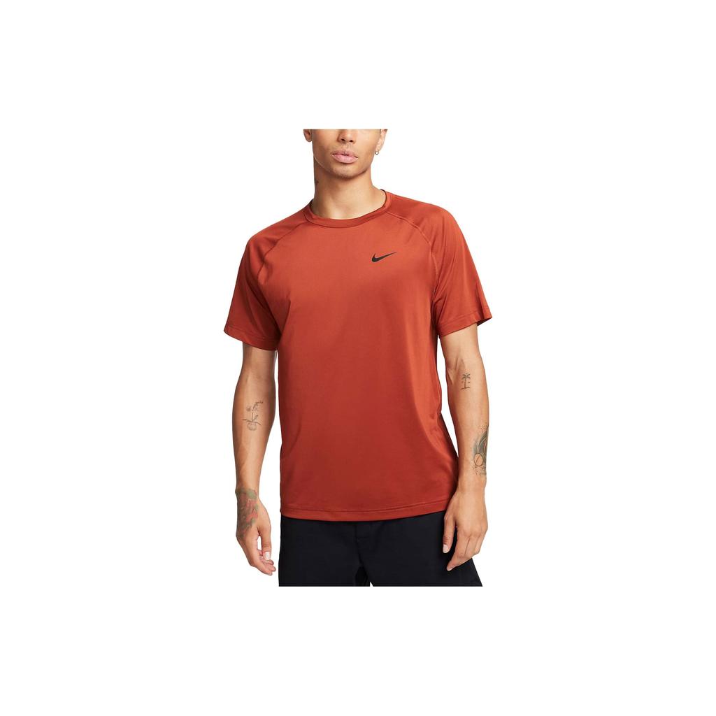 Nike Dri-FIT Ready Solid Quick-Dry Training T-Shirt Men Tops Dark-Orange DV9816-832