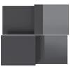 Coffee Tables 2 pcs High Gloss Grey Particleboard