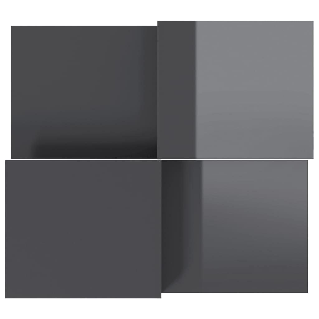 Coffee Tables 2 pcs High Gloss Grey Particleboard