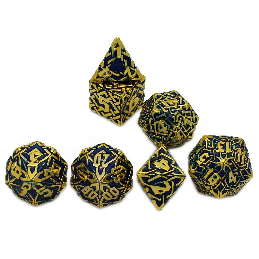 Solid Polyhedral Dice for Role Playing Game, Metal Dice, D & D, DND, Rpg, Rol, Pathfinder Board Game, New Style, 7Pcs, 2023