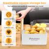 3Pcs Set Onion Garlic Potato Storage Box Carbon Steel Multipurpose Vegetable Keeper Containers with Vent Hole for Vegeatables