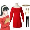 SPY x FAMILY Аниме Косплей Костюм Yor Forger Red Ролевая игра Аниме Сценическая одежда Cos