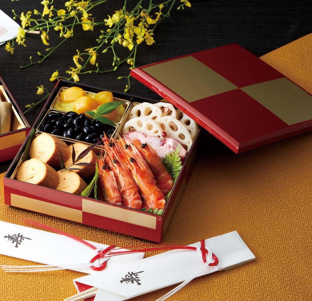 Wakaizumi Jubako Black with Red Wakamatsu 3 Lacquerware, 7-inch Box, Kakuraju, Interior, Pattern, Tiers, H-158-16A