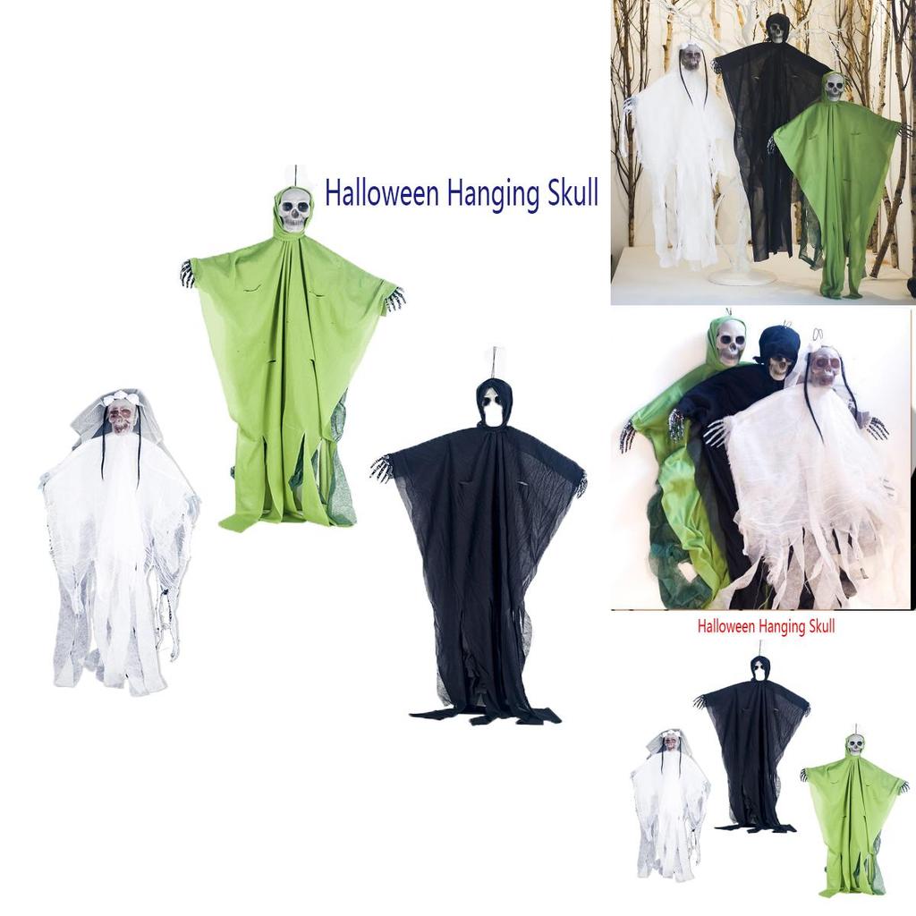 Жуткий Хэллоуинский Подвесной Призрак Череп С Реалистичным Жутким Лицом И Марлей