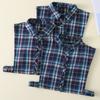Fashion Versatile Save Collar Women'S Cotton Pointed Round Shirt Collar Ground Green Plaid Fake Collar