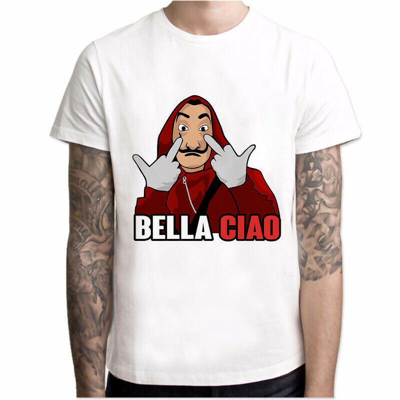 La Casa De Papel T Shirt Money Heist Tv Series Homme Tops House Of Summer Paper