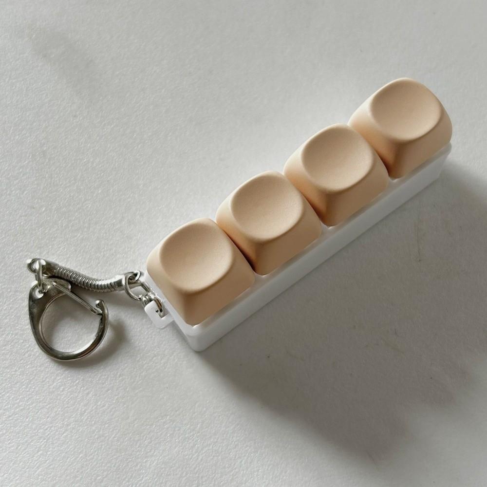 New DIY Keyboard Fidget Keychain Keycap Keys Button Finger Keyboard Cap 4/9Keys Relief Stress Clicker Toy Adult