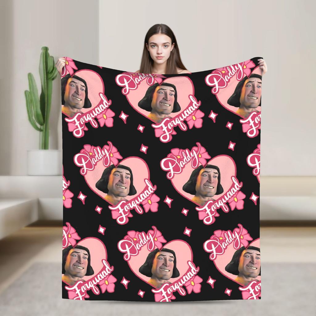 Father Farquaad Shreks Blankets Coral Fleece Plush Autumn Multifunction Soft Throw Blanket for Home Couch Plush Thin Quilt