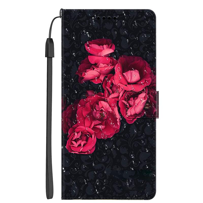 Защитный Роскошный Кожаный Чехол-Книжка на Магните Для Xiaomi Mi 11 Ultra с Рисунком Цветка Ударопрочный Чехол-Обложка Capa