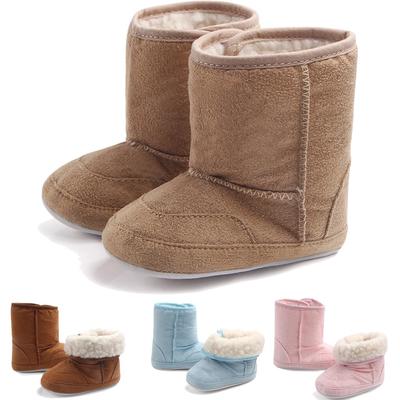 Сапоги для маленьких девочек, зимняя повседневная теплая зимняя обувь для первой прогулки для малышей