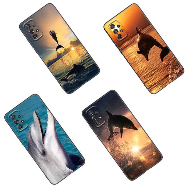 Animal Dolphin Phone Case For Samsung A13 A22 A24 A32 4G A23 A25 A34 A35 A52S A53 A54 A55 A73 5G A12 A14 A15 A31 A33 A50 A51 A72