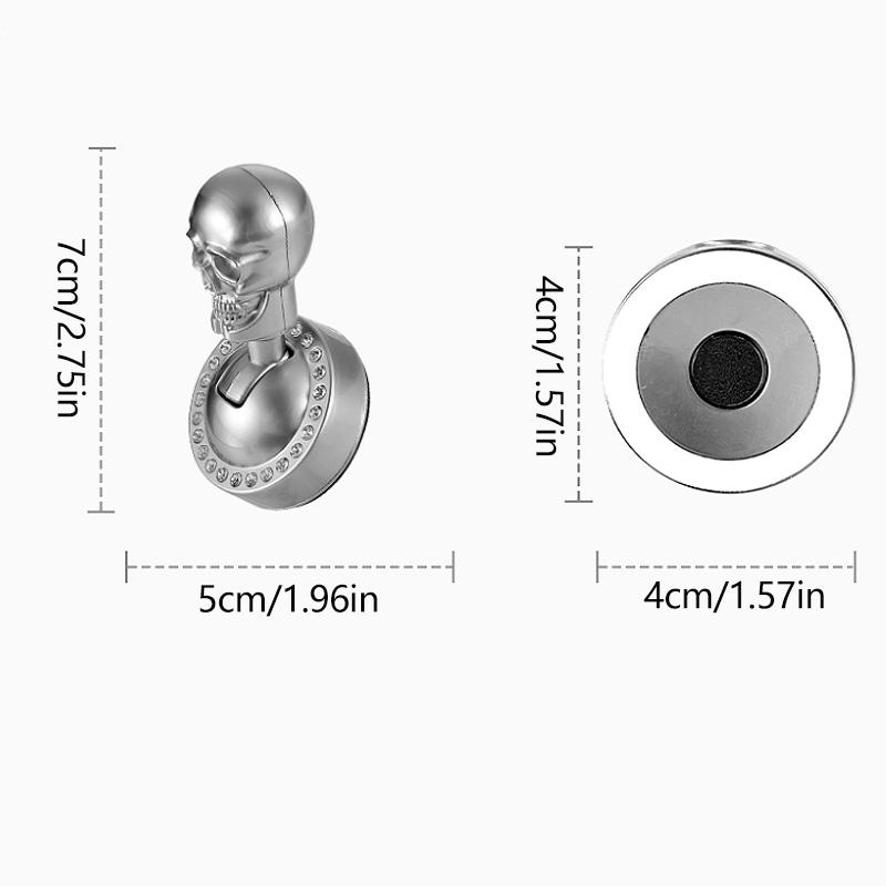 Car Mounted Titanium Alloy Skull Starter One Button Joystick Engine Start Stop Lever Anti Misoperation Ignition Switch Access