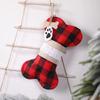3D Dog Bone Stocking Hanging Ornament Bone Shaped Christmas Sock Gift Bags  Party Favors