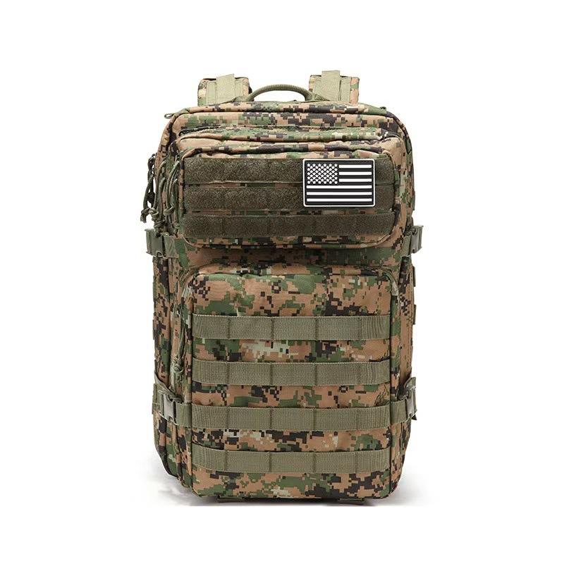 45L Backpack Outdoor Bag Fitness Backpack MOLLE Backpack Women's/Men's Hiking Survival Backpack Men's Dual Cup Holder